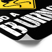 Maar agent, gebarentaal dat zegt: "Doe een burnout Poster (Hoek)