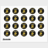Maar agent, gebarentaal dat zegt: "Doe een burnout Ronde Sticker (Vel)