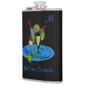 Maar de eerste Cocktails Drink het Monogram van he Heupfles (Links)