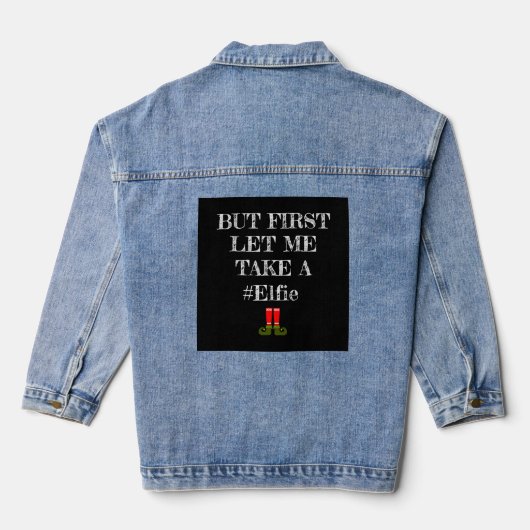 maar de eerste drie kerst santa denim jacket (Achterkant)