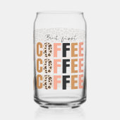 Maar de eerste koffieroze luipaardprint blikvorm glas (Links)