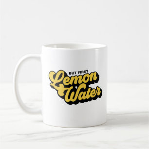 Maar de eerste Lemon Water Retro Style Yellow Mok