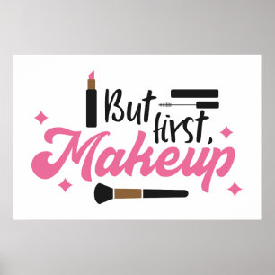 Maar de eerste make-up artistieke kamer poster