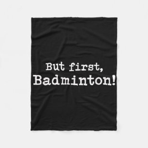Maar eerst badminton eenvoudig minimalistisch plez fleece deken