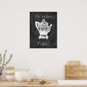 Maar eerst Coffee, chalkboard poster (Keuken)