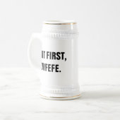 Maar eerst Covfefe Stein Bierpul (Voorkant links)