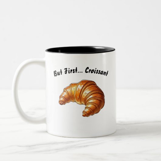 Maar eerst.. Croissant – Witty Breakfast Mok (Links)