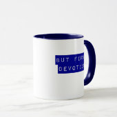 Maar eerst, Devotions Blue Mok (Voorkant rechts)