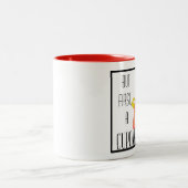 "Maar eerst een Cupcake!" Tweekleurige Koffiemok (Center)