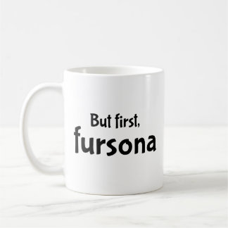 Maar eerst, fursona koffie mok