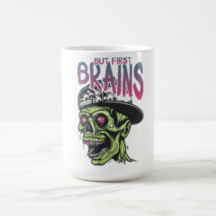 Maar eerst hersenen Zombie Mok Grappige Horror K