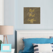 Maar eerst koffee Brown Gold Foil Prints (Insitu (Slaapkamer))