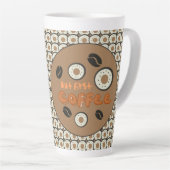 Maar eerst koffee Frosted Donuts Brown Latte Mok (Rechterhoek)