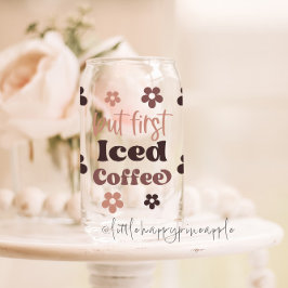 Maar eerst koffie blikvorm glas