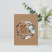 Maar eerst koffie briefkaart (Staand voorkant)