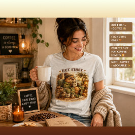 Maar eerst koffie Capybara Lezen Boek Schattig Die Tri-Blend Shirt