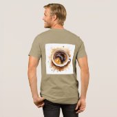 Maar eerst koffie draak grappig java verslaafde ca Tri-Blend shirt (Voorkant)