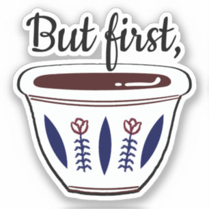 Maar eerst koffie Finjaan Qahwah Arabiyah Arabisch Sticker
