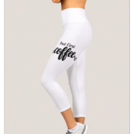 Maar Eerst Koffie Hoge Capri Broek