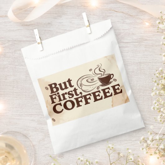 Maar eerst koffie, koffieliefhebbers winkel favori bedankzakje (Geknipt)