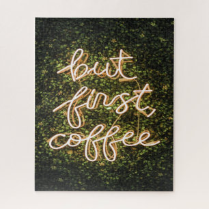 Maar eerst koffie, Neon Lights Gezegde Legpuzzel