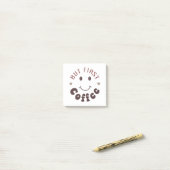Maar eerst, koffie post-it® notes (Op bureau)