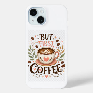 Maar Eerst Koffie Schattige Koffieliefhebber