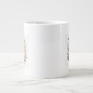 Maar Eerst Koffie Schattige Koffieliefhebber Gezel Extra Grote Beker