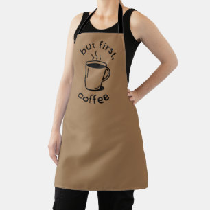 Maar eerst, koffie schort