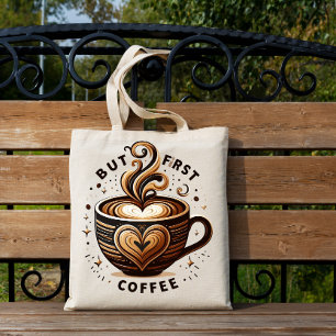 Maar Eerst Koffie – Swirl & Sparkle Tote Draagtas
