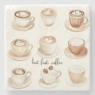 Maar Eerst, Koffiekopjes Stenen Onderzetter
