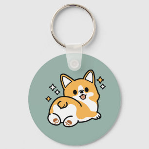 Maar eerst, laten we dutten - Schattigee Corgi But Sleutelhanger