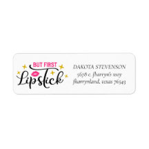 Maar eerst lippenstift | Make-uptypografie Adres