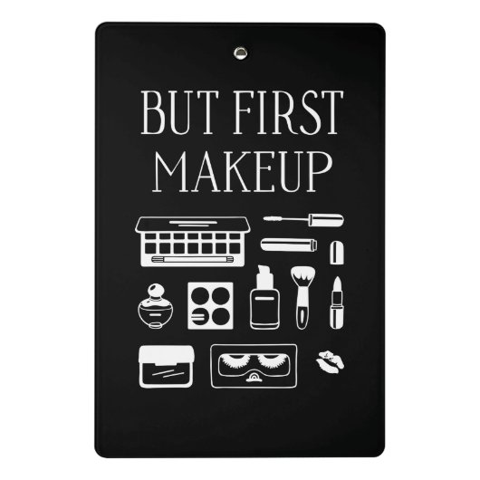 Maar eerst Makeup Mini Klembord (Achterkant)