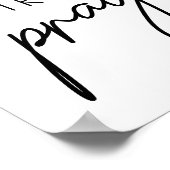 Maar eerst Pray Christelijk Poster (Hoek)