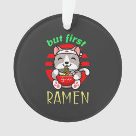 maar eerst Ramen. schattige kat eten Ramen Ornament
