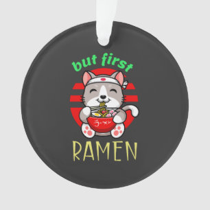 maar eerst Ramen. schattige kat eten Ramen Ornament