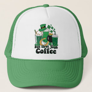 Maar eerste Ierse koffie: een St. Patrick's Day Br Trucker Pet