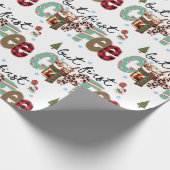 Maar eerste koffie-kerst cadeaupapier (Hoek)