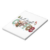 Maar eerste koffie-kerst notitieblok (Gedraaid)