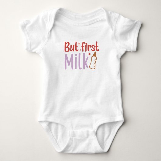 Maar Eerste Melk - Peuter/Baby Boy Kleding Bodysui Romper (Voorkant)