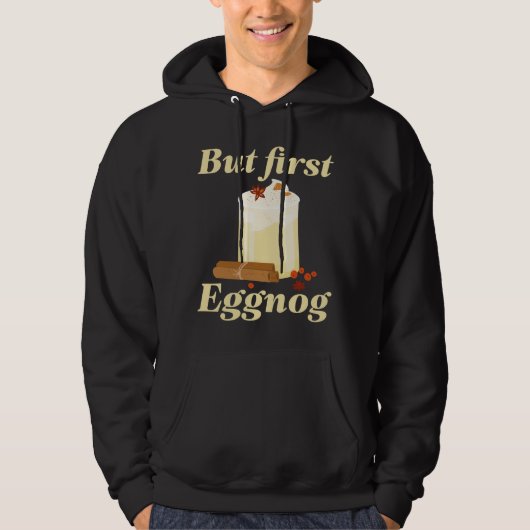 Maar First Eggnog Hoodie (Voorkant)