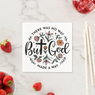 Maar God Floral Christelijk Servet