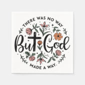 Maar God Floral Christelijk Servet (Voorkant)