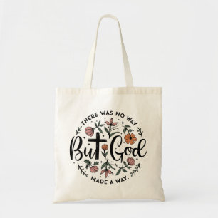 Maar God Floral Christelijk Tote Bag