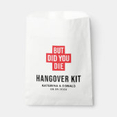 Maar heb je die weddenschap met Hangover Recovery  Bedankzakje (Voorkant)