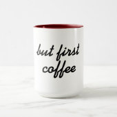 maar het eerste ontwerp van de mok van koffie - ko (Midden)