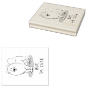 Maar ik ben Cute Samoyed Dog Rubberstempel (Gestempeld)