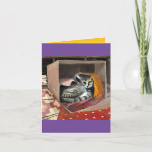 Maar ik heb deze doos nodig. Kerstmis Kat Macavity Feestdagen Kaart