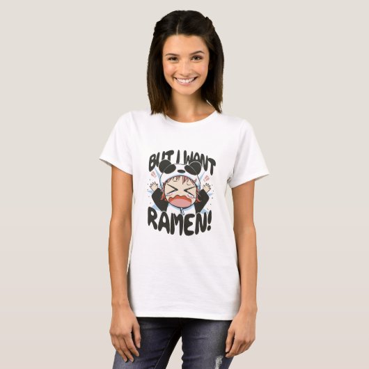Maar ik wil Ramen Kawaii Panda Girl Hissyfit T-shirt (Voorkant volledig)